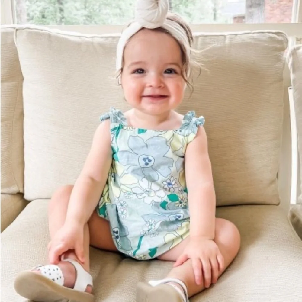 Carter's Just One You® Baby Girls' Floral Romper‎ Blue/Green